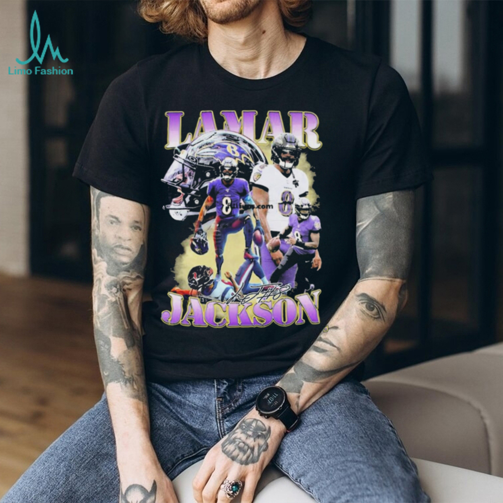 Lamar Jackson Baltimore Ravens signature t shirt Lamar Jackson Baltimore Ravens signature t shirt
