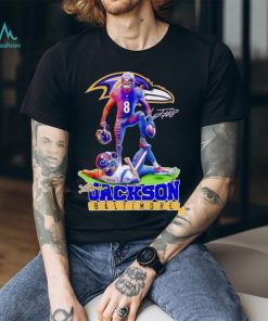 Lamar Jackson Baltimore stomp on CJ Stroud shirt