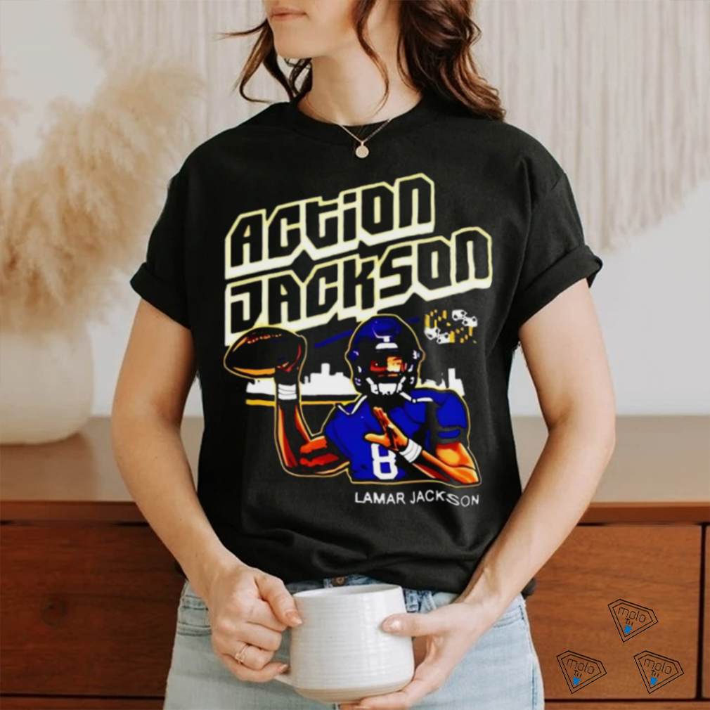 Lamar Jacksons Action Jackson Baltimore Ravens T Shirt Lamar Jacksons Action Jackson Baltimore Ravens T Shirt