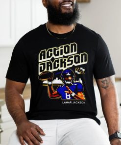 Lamar Jacksons Action Jackson Baltimore Ravens T Shirt