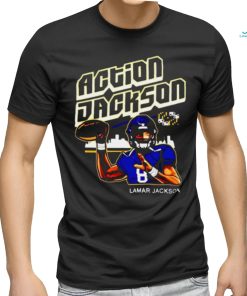 Lamar Jacksons Action Jackson Baltimore Ravens T Shirt