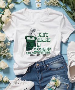 Larry Bird who’s coming in second three point contest champion signature shirt