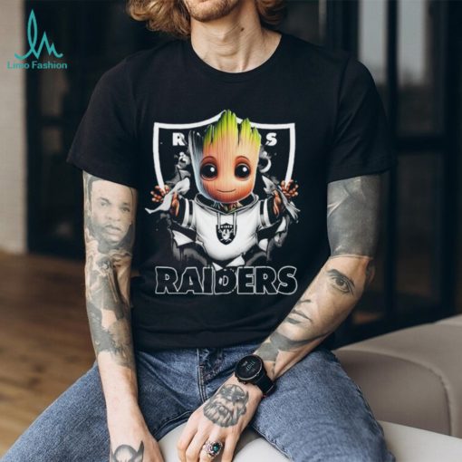 Las Vegas Raiders Baby Groot Blood Inside Me Shirt