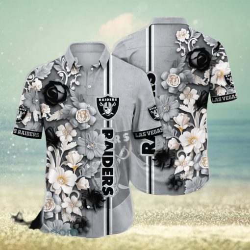 Las Vegas Raiders Hawaii Shirt Flower Aloha Football Team Summer Gift