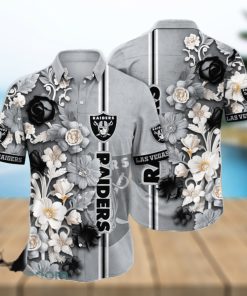 Las Vegas Raiders Hawaii Shirt Flower Aloha Football Team Summer Gift