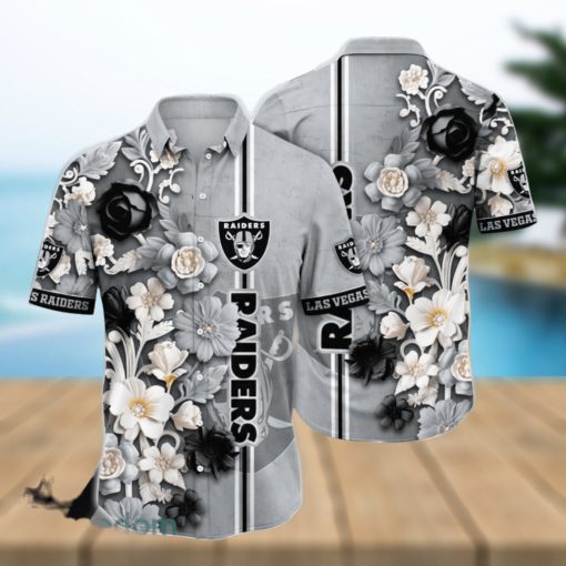 Las Vegas Raiders Hawaii Shirt Flower Aloha Football Team Summer Gift