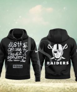 Las Vegas Raiders NFL Justice Opportunity Equity Freedom Hoodie 3D