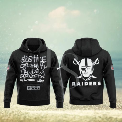Las Vegas Raiders NFL Justice Opportunity Equity Freedom Hoodie 3D