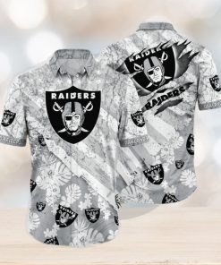 Las Vegas Raiders NFL SAS Floral Print American Flag Beach Hawaiian Shirt For Fans Gift New Shirt Holiday