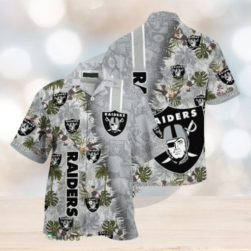 Las Vegas Raiders NFL Team Football Button Down Hawaiian Shirt For Fans Men And Women Gift Aloha Beach