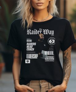 Las Vegas Raiders The Raider Way Commitment To Excellence Raiders Head Coach Leadership Antonio Pierce 63 Points Franchise Record T Shirt