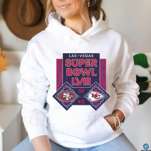Las Vegas Super Bowl LVIII 49ers vs Chiefs Football Shirt