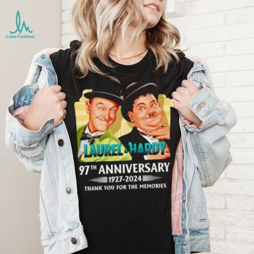 Laurel and Hardy 97th anniversary 1927 2024 thank you for the memories shirt