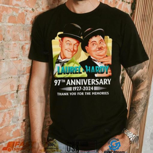 Laurel and Hardy 97th anniversary 1927 2024 thank you for the memories shirt