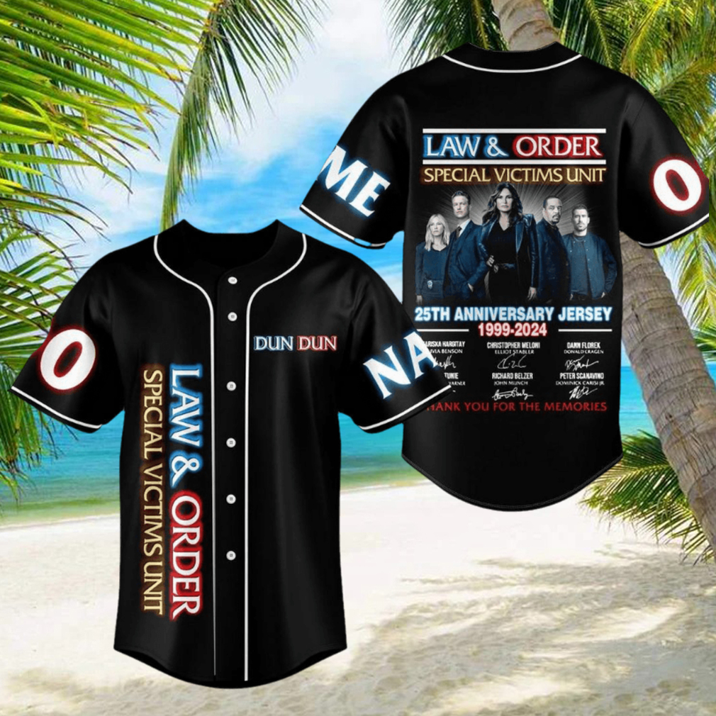 Law & Order Special Victims Unit 25th Anniversary Jersey 1999 – 2024 Thank You For The Memories Custom Baseball Jersey Law & Order Special Victims Unit 25th Anniversary Jersey 1999 – 2024 Thank You For The Memories Custom Baseball Jersey