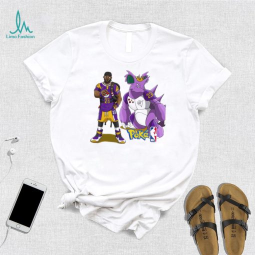 LeBron James Los Angeles Lakers Nidoking PokexBasketball shirt