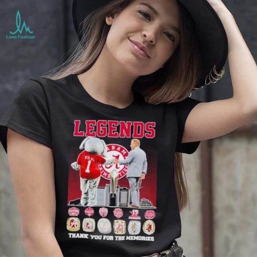 Legends Big AL and Nick Saban thank you for the memories shirt