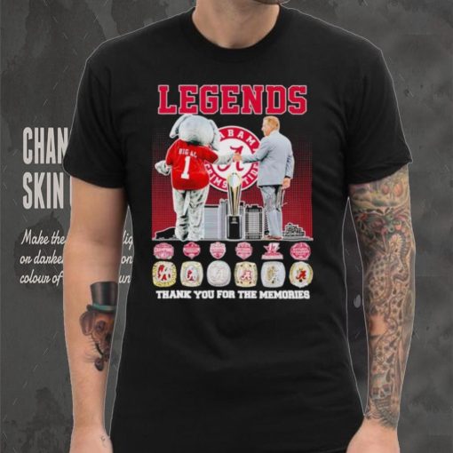 Legends Big AL and Nick Saban thank you for the memories shirt