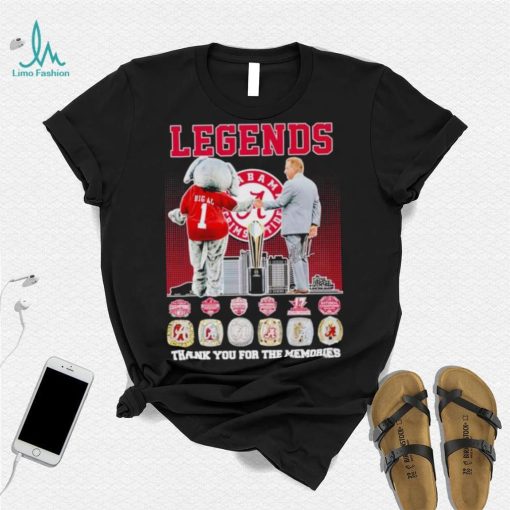 Legends Big AL and Nick Saban thank you for the memories shirt