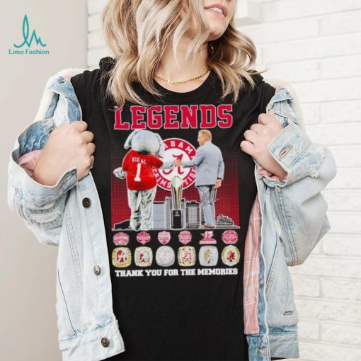 Legends Big AL and Nick Saban thank you for the memories shirt