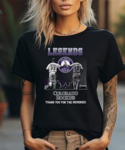 Legends Colorado Rockies Walker And Helton Thank You For The Memories T Shirt