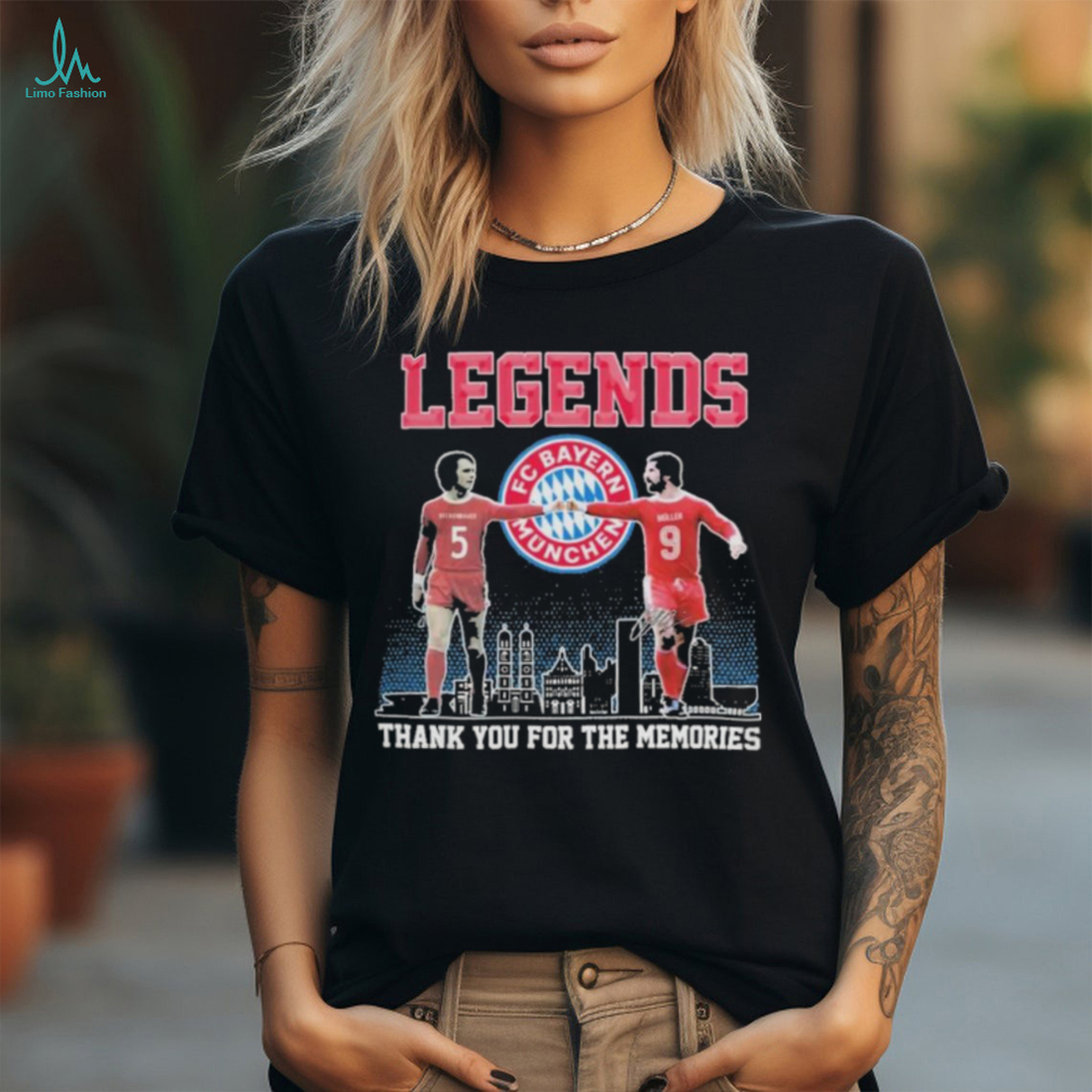 Legends Franz Beckenbauer And Gerd Müller Fc Bayern Munchen Thank You For The Memories Signature Shirt Legends Franz Beckenbauer And Gerd Müller Fc Bayern Munchen Thank You For The Memories Signature Shirt