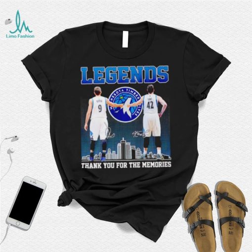 Legends Ricky Rubio Kevin Love thank you for the memories shirt