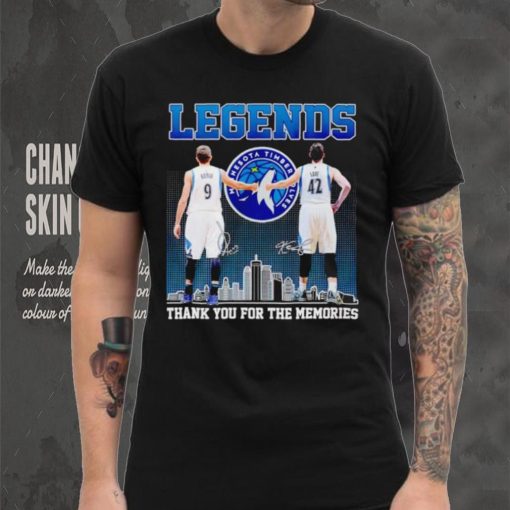 Legends Ricky Rubio Kevin Love thank you for the memories shirt
