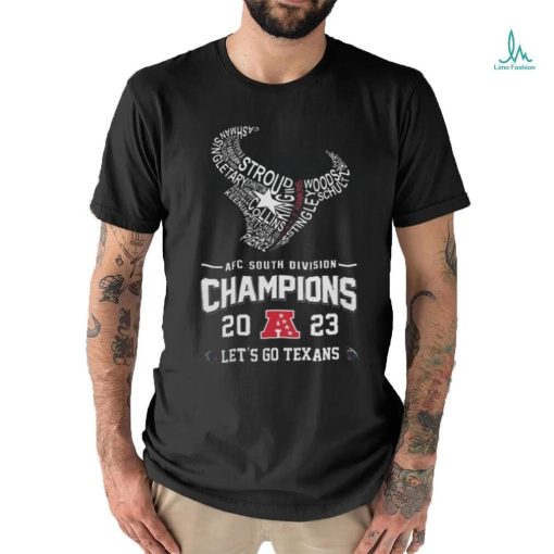 Let’s go texans AFC south Division champs 2023 logo T Shirt