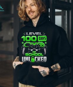 Level 100 Days Of School Unlocked Gamer Video Games 2024 Shirt