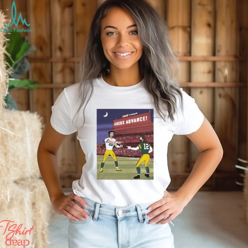 Levi’s stadium 49ers advance Green Bay Packers Jordan Love and Aaron Rodgers shirt