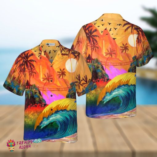 Lgbt Sunset Hawaiian Shirt Hawaiian Shirt