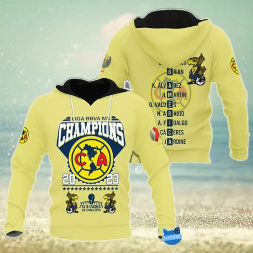 Liga Bbva Mx Champions 2023 Grandes De Corazon Club America Hoodie