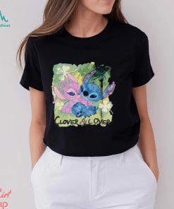 Lilo and stitch mad engine youth clover all over st. paddy’s day graphic 2024 shirt