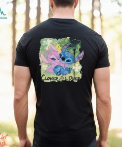 Lilo and stitch mad engine youth clover all over st. paddy’s day graphic 2024 shirt
