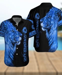 Lion November Guy Custom Name Hawaiian Shirt