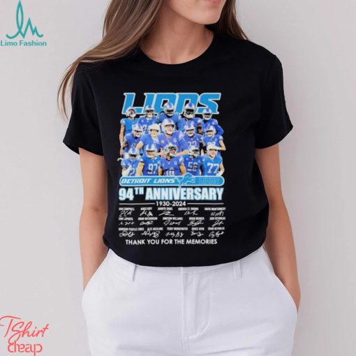 Lions Football Team 94Th Anniversary 1930 2024 Thank You For The Memories Shirt