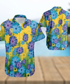 Logo Pittsburgh Pirates Flower 3D Hawaiian Shirt For Beach