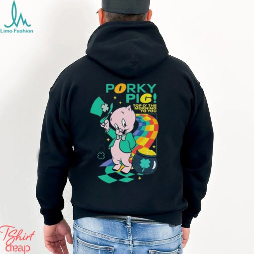 Looney tunes mad engine youth porky pig st. paddy’s day graphic 2024 shirt