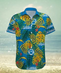 Los Angeles Chargers NFL Tropical Style Hawaiian Shirt Custom Name Fans Gift