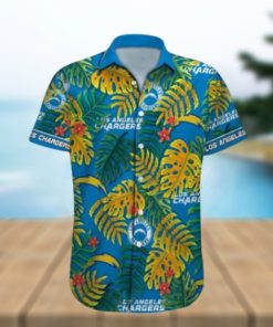 Los Angeles Chargers NFL Tropical Style Hawaiian Shirt Custom Name Fans Gift