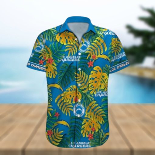 Los Angeles Chargers NFL Tropical Style Hawaiian Shirt Custom Name Fans Gift