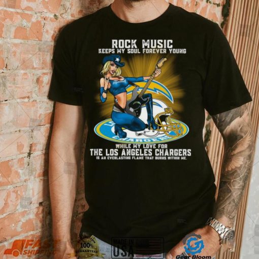 Los Angeles Chargers rock music keep my soul forever young shirt