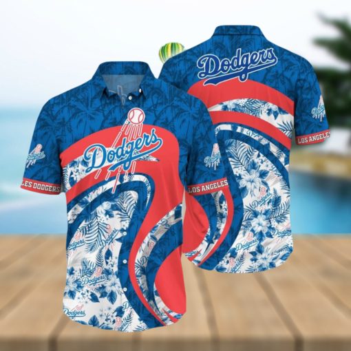 Los Angeles Dodgers MLB Collar Logo All Over Print Hawaiian Shirt Men And Women Gift