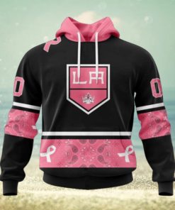Los Angeles Kings Hoodie Specialized Design In Classic Style With Paisley! WE WEAR PINK BREAST CANCER Hoodie