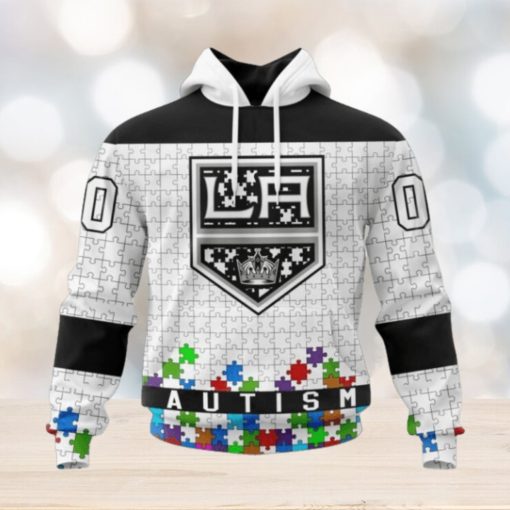 Los Angeles Kings Hoodie Specialized Unisex Kits Hockey Fights Against Autism Hoodie