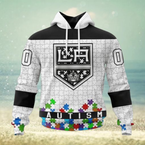 Los Angeles Kings Hoodie Specialized Unisex Kits Hockey Fights Against Autism Hoodie