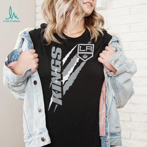 Los Angeles Kings Starter Black Color Scratch T Shirt