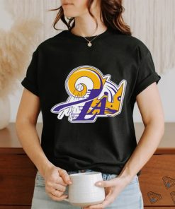 Los Angeles Lakers Dodgers Kings Mash Up Logo T shirt