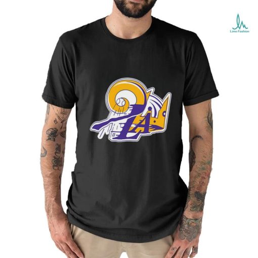 Los Angeles Lakers Dodgers Kings Mash Up Logo T shirt